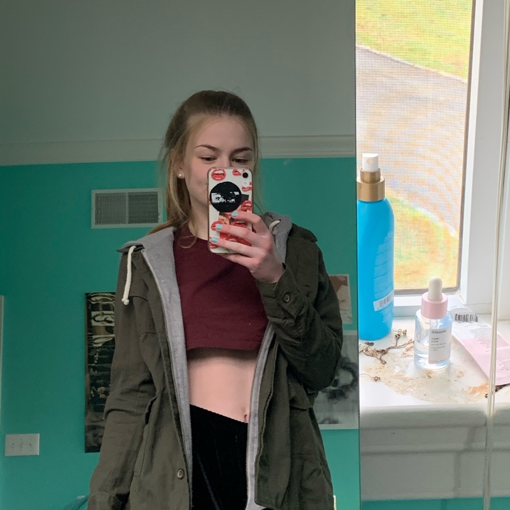 Military Jacket w/ Hooded Sweatshirt Inside